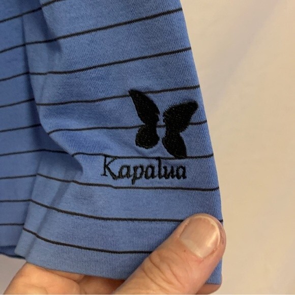 Polo Ralph Lauren Blue Striped Kapalua Short Sleeve Polo Golf Shirt Size L - Picture 4 of 9